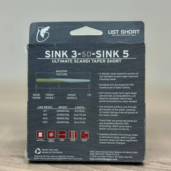 Рыболовная леска Scientific Anglers UST Short St-10/11-S3/S5 Sink 3-CD-Sink 5 125437 во Владимире