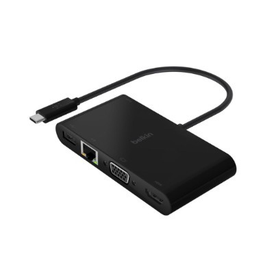 Док-станция Belkin USB-C Multimedia + Charge Adapter AVC004btBK, черный во Владимире