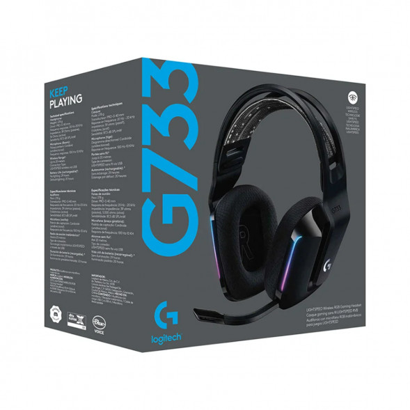 Игровая гарнитура Logitech G733 RGB Lightspeed Wireless, черный во Владимире