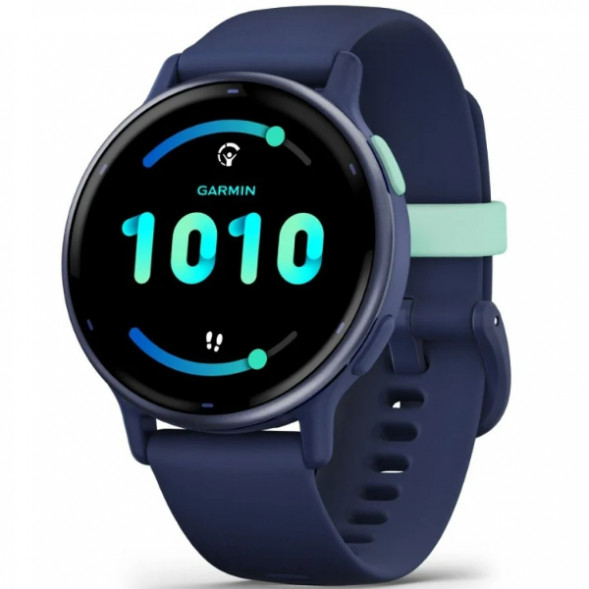 Умные часы Garmin Vivoactive 5, синие с металлически-синим безелем и силиконовым ремешком 010-02862-12 во Владимире