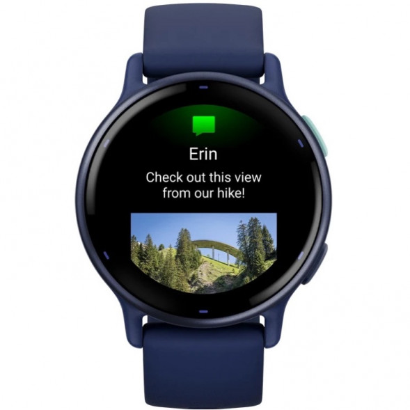 Умные часы Garmin Vivoactive 5, синие с металлически-синим безелем и силиконовым ремешком 010-02862-12 во Владимире