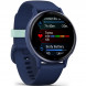 Умные часы Garmin Vivoactive 5, синие с металлически-синим безелем и силиконовым ремешком 010-02862-12 во Владимире