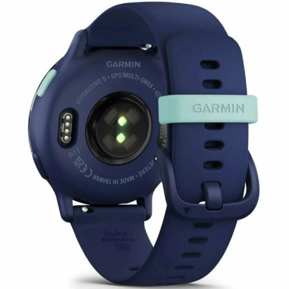 Умные часы Garmin Vivoactive 5, синие с металлически-синим безелем и силиконовым ремешком 010-02862-12 во Владимире