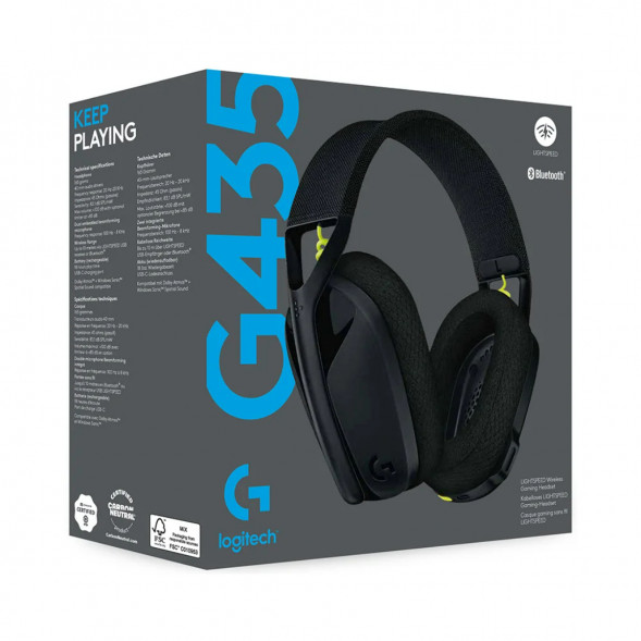 Игровая гарнитура Logitech G435 Lightspeed, чёрный во Владимире