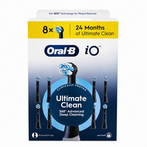 Сменные насадки Oral-B iO Series Ultimate Clean 360, 8 шт., черный во Владимире