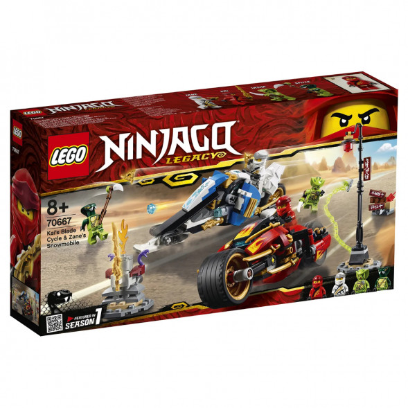 Конструктор LEGO Ninjago 70667 Мотоцикл-клинок Кая и снегоход Зейна во Владимире