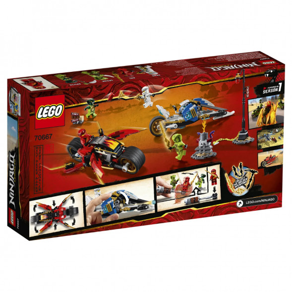 Конструктор LEGO Ninjago 70667 Мотоцикл-клинок Кая и снегоход Зейна во Владимире