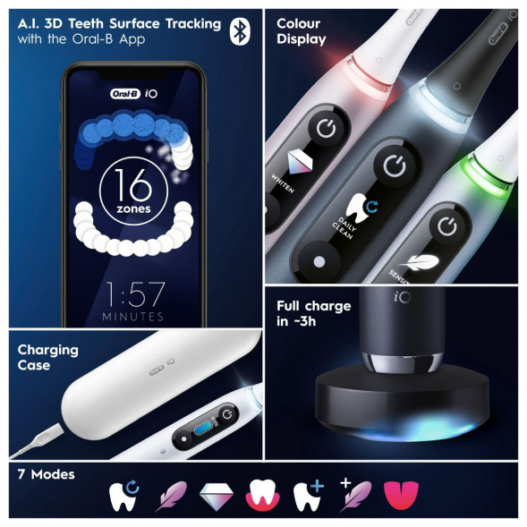 Набор из 2-х электрических зубных щеток Oral-B iO Series 9 Duo, Black Onyx и Rose Quartz во Владимире