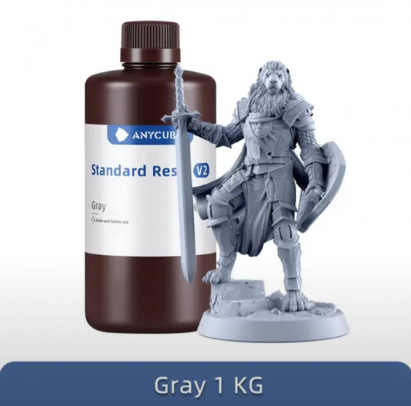 Смола для 3D печати ANYCUBIC Standart Resin V2 Gray 1 кг во Владимире