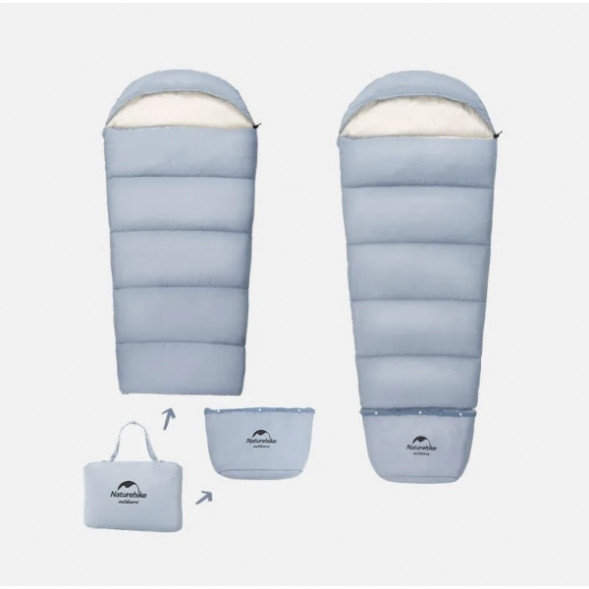 Спальный мешок Naturehike C180 (190x75см), голубой во Владимире
