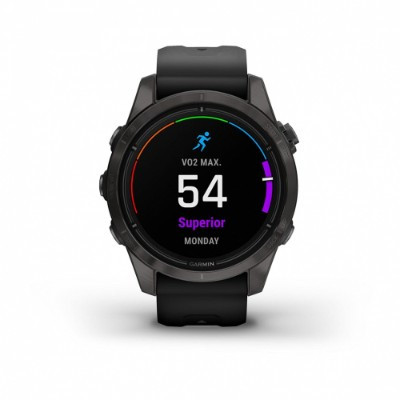 Умные часы Garmin EPIX PRO (Gen 2) Sapphire Edition 42 мм, титановый, угольно-серый, DLC, черный ремешок 010-02802-15 во Владимире