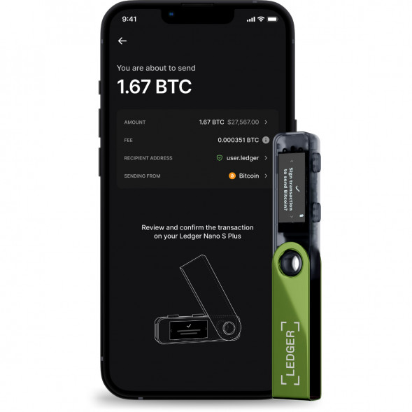 Криптокошелек Ledger Nano S Plus 1 шт., Oxidate Green во Владимире