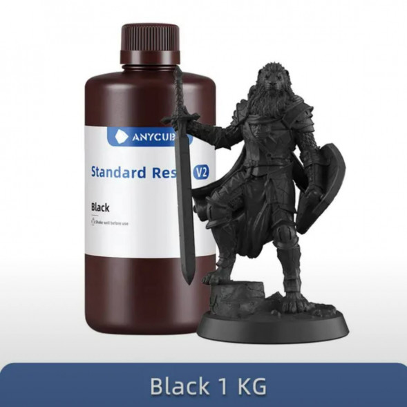 Смола для 3D печати ANYCUBIC Standart Resin V2 Black 1 Кг во Владимире