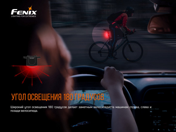 Велофара задняя Fenix BC05R V2.0, черный во Владимире