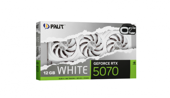 Видеокарта Palit NVIDIA GeForce RTX5070 WHITE OC 12ГБ GDDR7, OC во Владимире