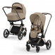 Коляска 2 в 1 Cybex Priam IV Cozy Beige, шасси Rosegold во Владимире