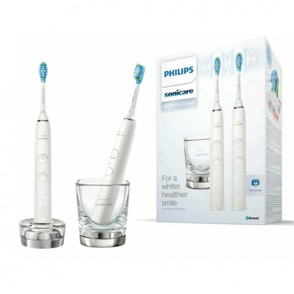 Набор из 2 электрических зубных щеток Philips Sonicare DiamondClean 9000 HX9914/55, белый во Владимире