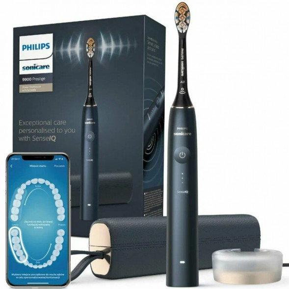Звуковая зубная щетка Philips Sonicare 9900 Prestige HX9992, темно-синий во Владимире