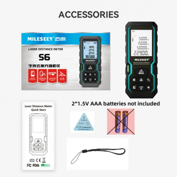 Лазерный дальномер Mileseey S6, 120 м во Владимире