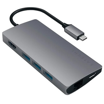 USB-концентратор Satechi Aluminum Multi-Port Adapter 4K with Ethernet V2, разъемов: 6, space gray во Владимире