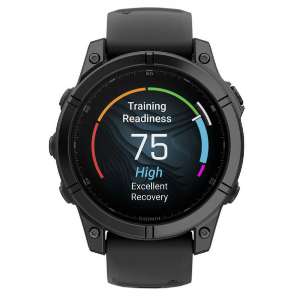 Умные часы Garmin Fenix E 47мм Amoled Slate Grey Steel с чёрным силиконовым ремешком 010-03025-01 во Владимире