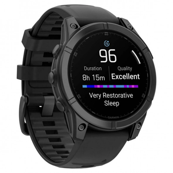 Умные часы Garmin Fenix E 47мм Amoled Slate Grey Steel с чёрным силиконовым ремешком 010-03025-01 во Владимире
