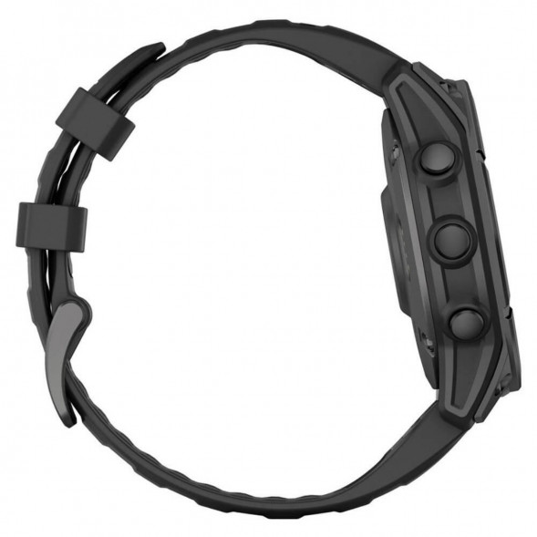 Умные часы Garmin Fenix E 47мм Amoled Slate Grey Steel с чёрным силиконовым ремешком 010-03025-01 во Владимире