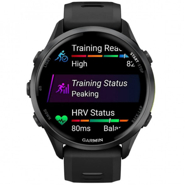 Умные часы Garmin Forerunner 970 Carbon Gray DLC Titanium ремешок Black/Translucent Whitestone 010-02969-10 во Владимире