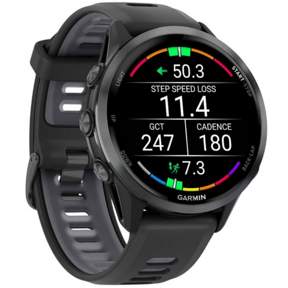 Умные часы Garmin Forerunner 970 Carbon Gray DLC Titanium ремешок Black/Translucent Whitestone 010-02969-10 во Владимире
