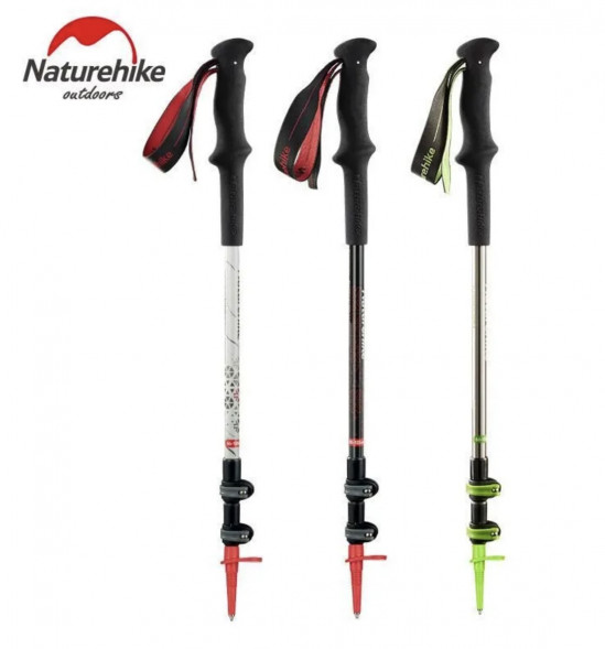 Треккинговая палка Naturehike 135 см, 1шт., серый/зеленый во Владимире