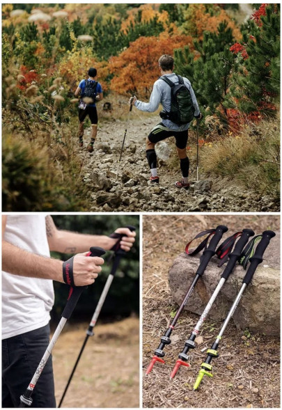 Треккинговая палка Naturehike 135 см, 1шт., серый/зеленый во Владимире