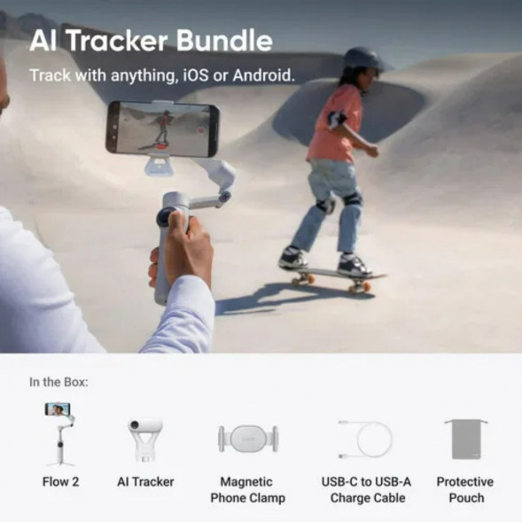 Стабилизатор Insta360 Flow 2 AI Tracker Bundle, Stone Gray во Владимире