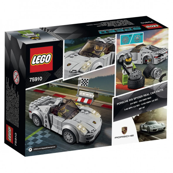 Конструктор LEGO Speed Champions 75910 Porsche 918 Spyde во Владимире
