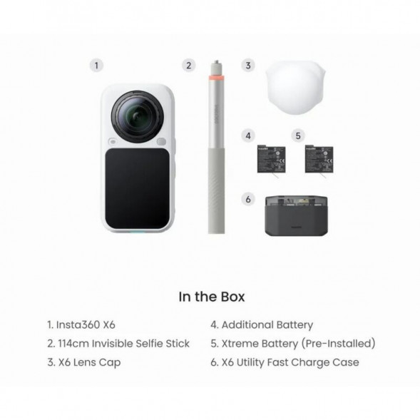 Экшн-камера Insta360 X6 Essentials Bundle, White во Владимире