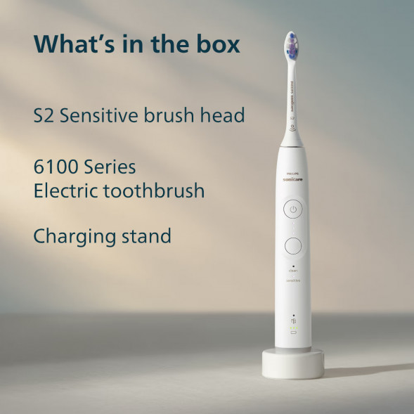 Электрическая зубная щётка Philips Sonicare 6100 HX7400/01, белый во Владимире