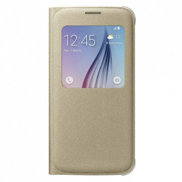 Чехол для Samsung Galaxy S6 S-View Cover (EF-CG920BFE), Gold во Владимире