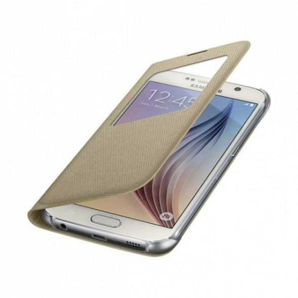 Чехол для Samsung Galaxy S6 S-View Cover (EF-CG920BFE), Gold во Владимире