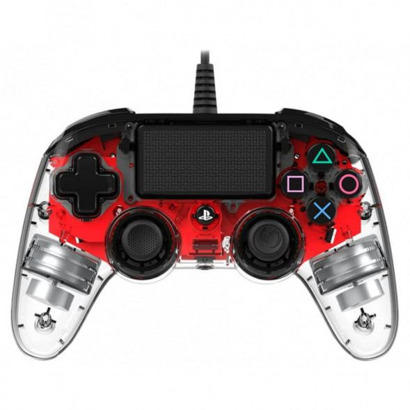 Геймпад проводной Nacon Illuminated Compact PS4, красный во Владимире