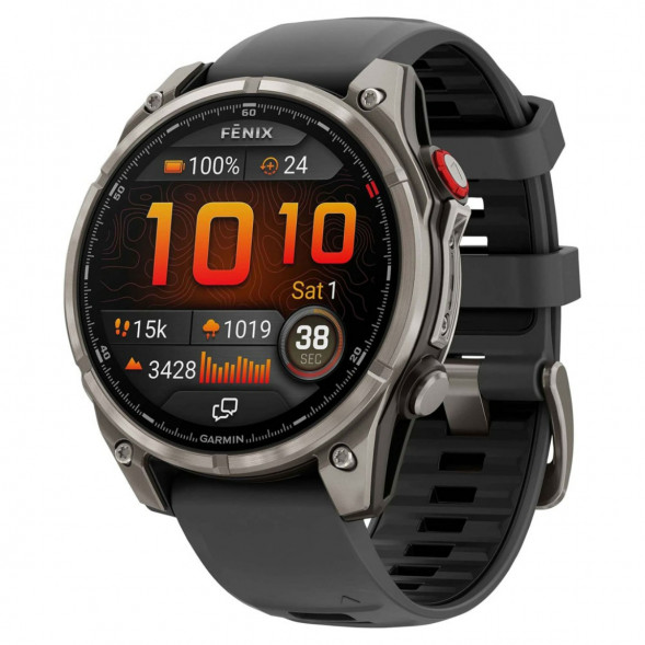 Умные часы Garmin Fenix 8 PRO, 51 мм, AMOLED, Sapphire, Titanium with Graphite/Black Silicone Band 010-03199-10 во Владимире