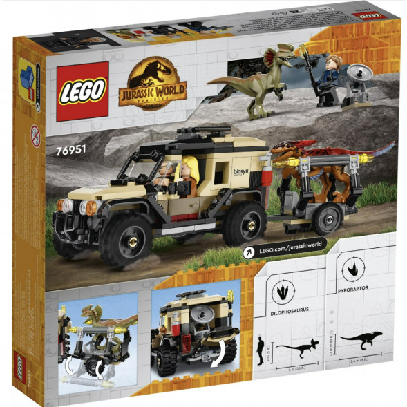 Конструктор LEGO Jurassic World 76951 Перевозка пирораптора и дилофозавра во Владимире