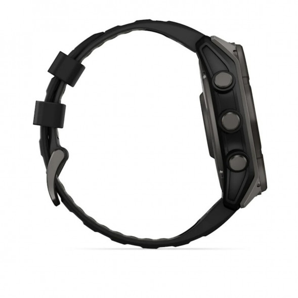 Умные часы Garmin Fenix 8, 51 мм, Solar, Sapphire Carbon Gray DLC Titanium with Black/Pebble Gray Silicone 010-02907-10 во Владимире
