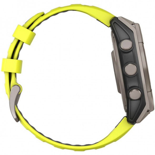 Умные часы Garmin Fenix 8, 51 мм, Solar, Sapphire Titanium with AMP Yellow/Graphite Silicone Band 010-02907-20 во Владимире