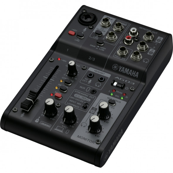 Микшер для стриминга Yamaha AG03MK2 LSPK Live Stream Black с аксессуарами во Владимире