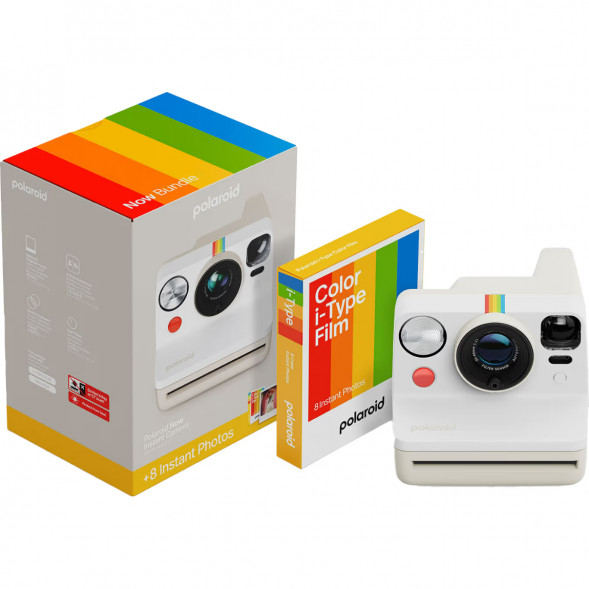 Фотоаппарат моментальной печати Polaroid Now Generation 3 + 8 цветных картриджей, белый во Владимире