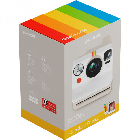 Фотоаппарат моментальной печати Polaroid Now Generation 3 + 8 цветных картриджей, белый во Владимире