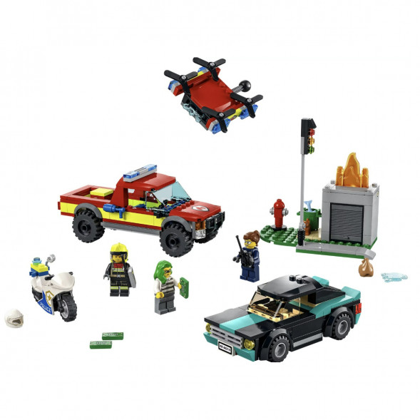 Конструктор LEGO City Fire 60319 Пожарная бригада и полицейская погоня во Владимире