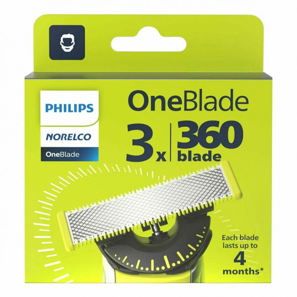 Сменные лезвия Philips OneBlade 360 QP430/50, 3 штуки во Владимире
