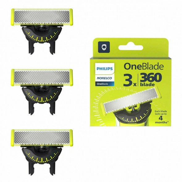 Сменные лезвия Philips OneBlade 360 QP430/50, 3 штуки во Владимире