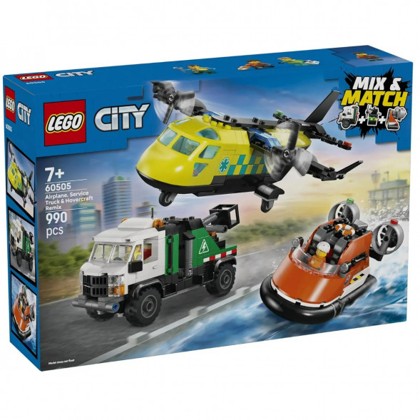 Конструктор LEGO City 60505 Самолет, сервисный грузовик и судно на воздушной подушке во Владимире