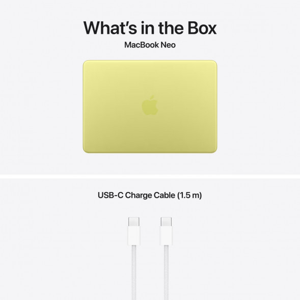 Ноутбук Apple MacBook Neo MHFE4 (A18 Pro 5-Core GPU, 8/512GB), Желтый/Citrus во Владимире